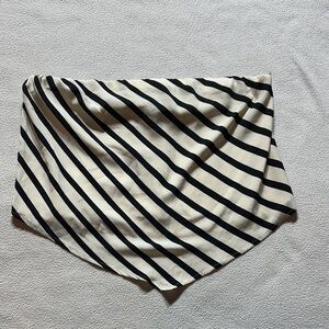 Abercrombie & Fitch Asymmetrical Black and Cream Striped Blouse